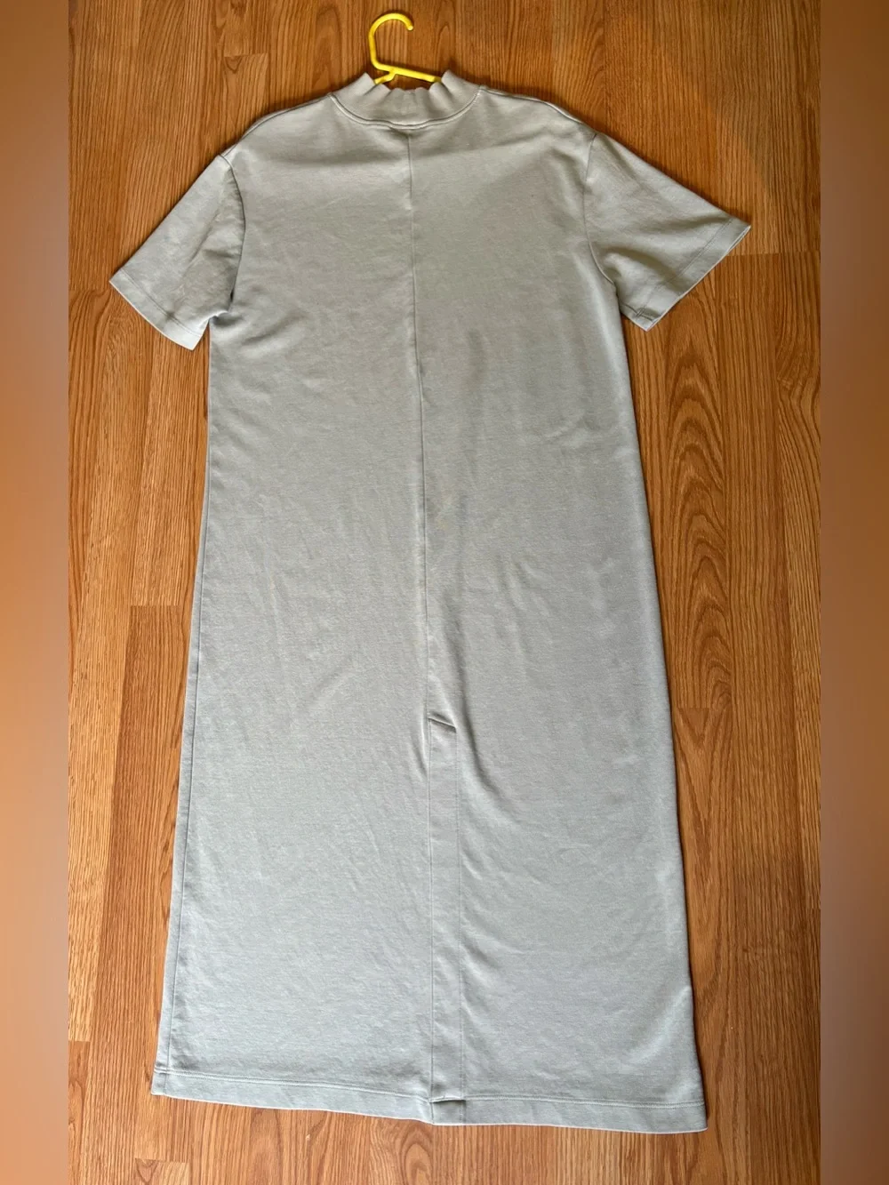 Zara Ribbed Crewneck Dress in Light Beige